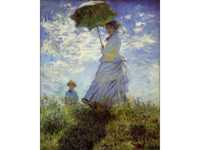 Magnetka Monet - Dáma s dáždnikom