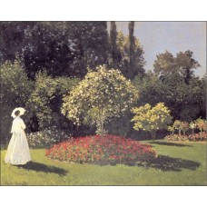 Magnetka Monet - Dáma v  záhrade