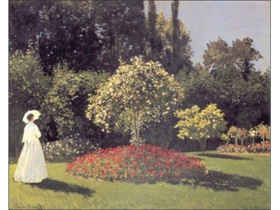 Magnetka Monet - Dáma v  záhrade