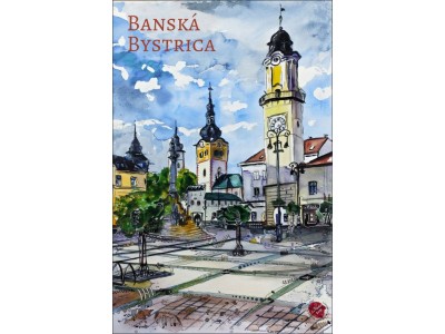 Magnetka Banská Bystrica - Maľba - Hodinová veža