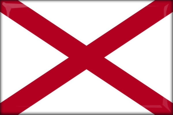 Živicová magnetka - vlajka Alabama