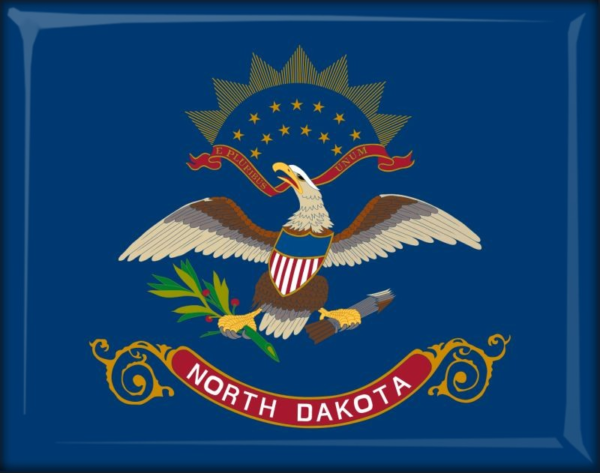 Živicová magnetka - vlajka North Dakota