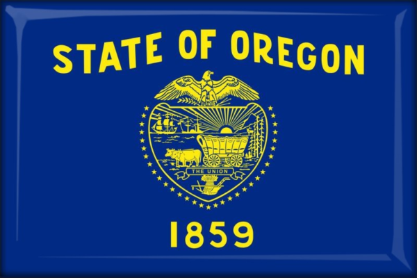 Živicová magnetka - vlajka Oregon