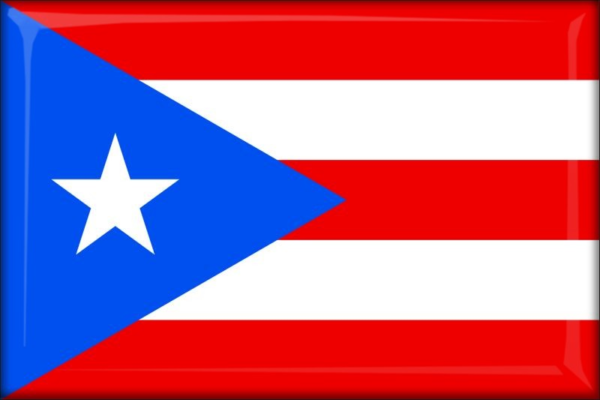 Živicová magnetka - vlajka Puerto Rico