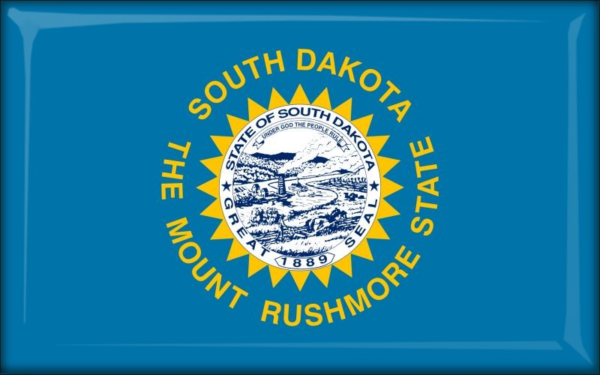 Živicová magnetka - vlajka South Dakota
