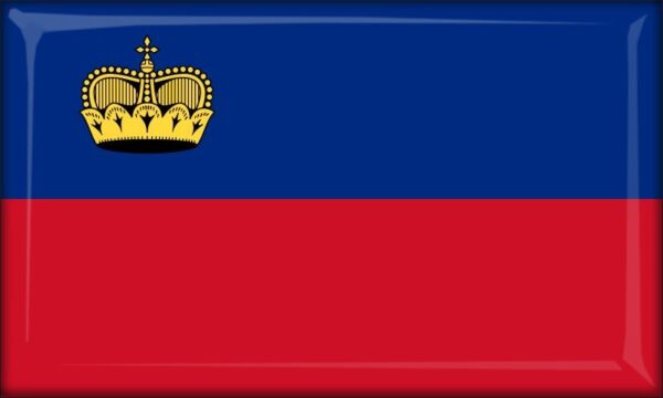 Živicová magnetka - vlajka Lichtenštajnsko