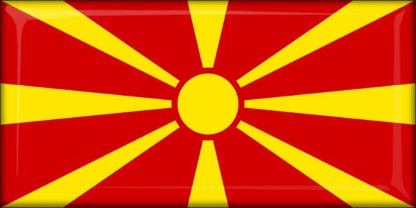 Živicová magnetka - vlajka Severné Macedónsko