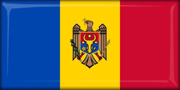 Živicová magnetka - vlajka Moldavsko