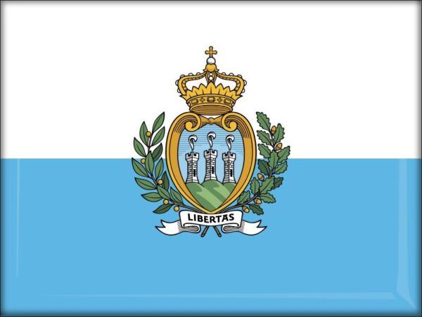 Živicová magnetka - vlajka San Maríno