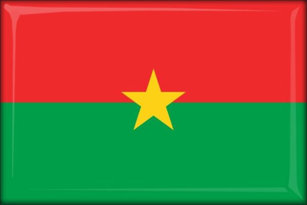 Živicová magnetka - vlajka Burkina Faso