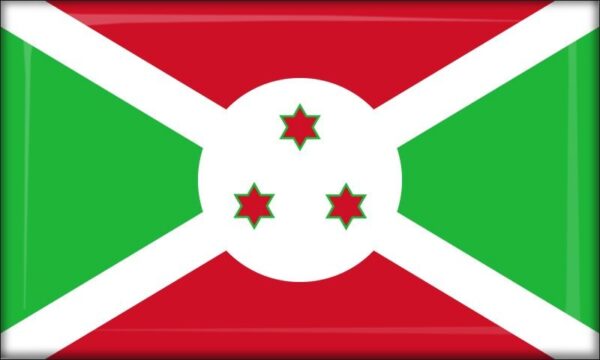Živicová magnetka - vlajka Burundi
