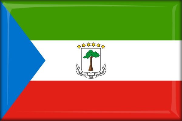Živicová magnetka - vlajka Rovníková Guinea