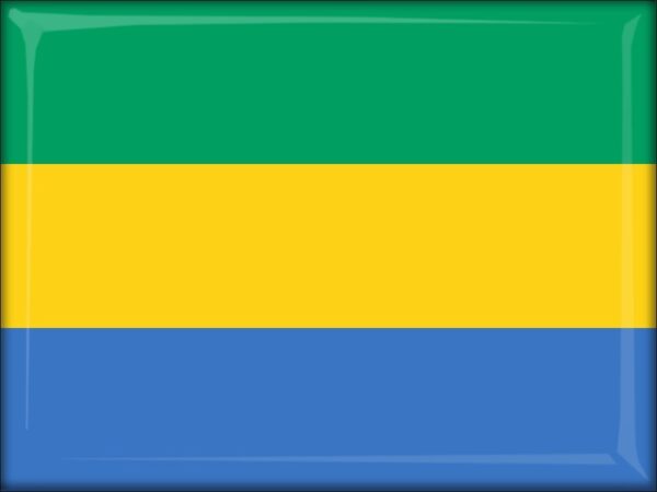 Živicová magnetka - vlajka Gabon
