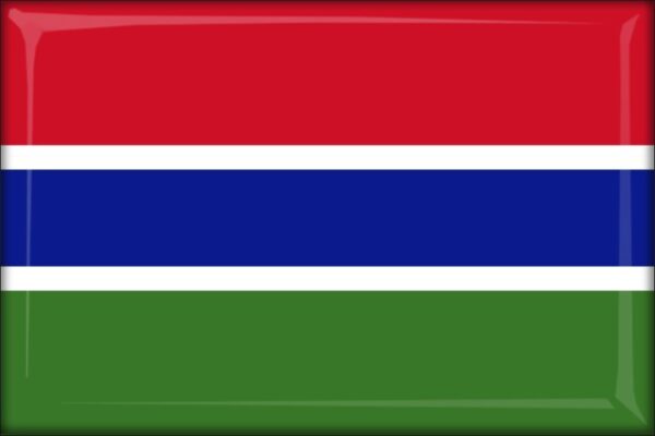 Živicová magnetka - vlajka Gambia