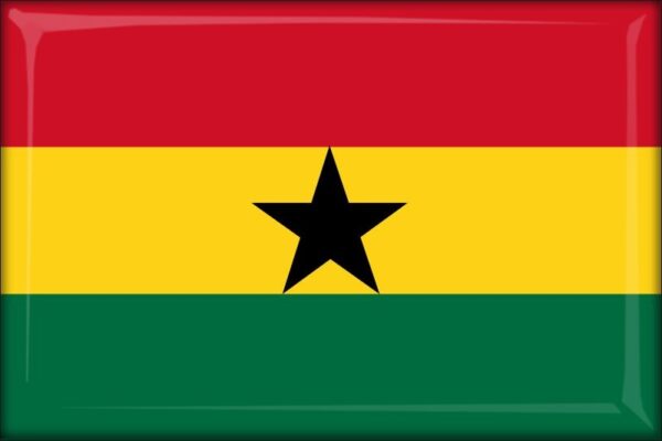 Živicová magnetka - vlajka Ghana