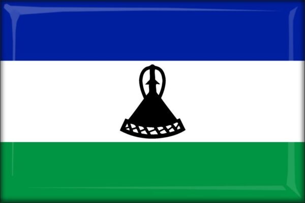 Živicová magnetka - vlajka Lesotho
