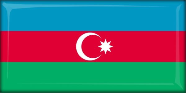 Živicová magnetka - vlajka Azerbajdžan
