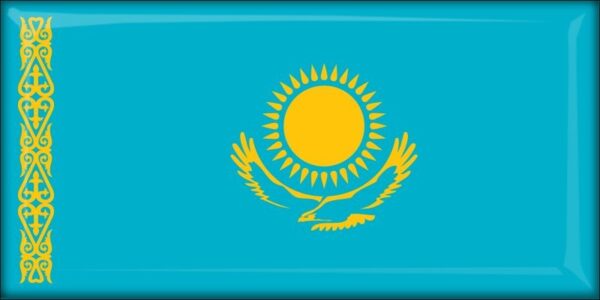 Živicová magnetka - vlajka Kazachstan
