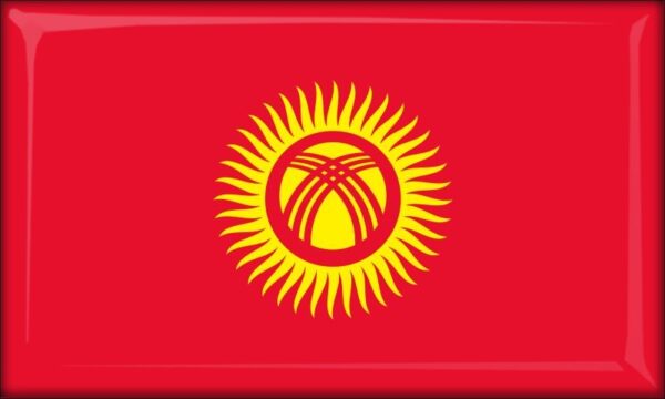 Živicová magnetka - vlajka Kirgizsko