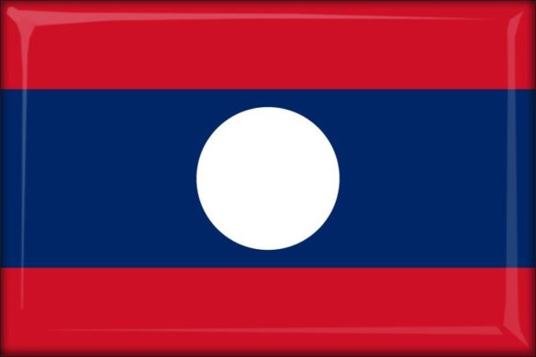 Živicová magnetka - vlajka Laos