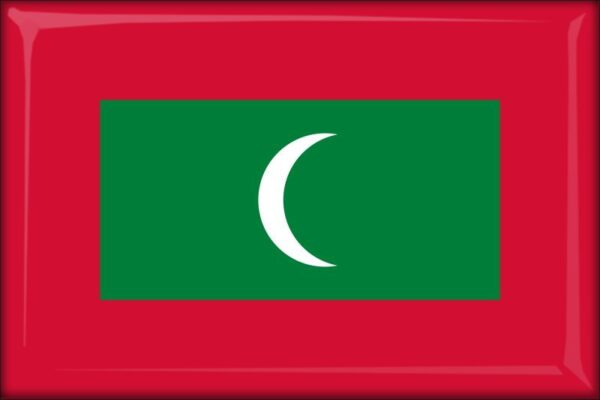 Živicová magnetka - vlajka Maldivy
