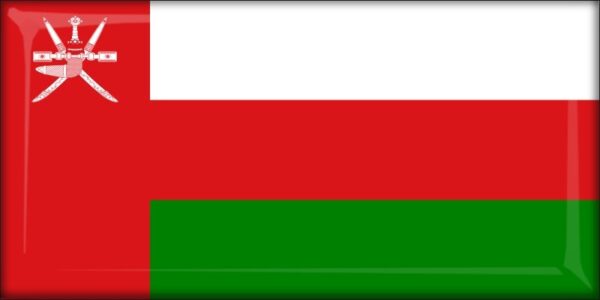 Živicová magnetka - vlajka Omán