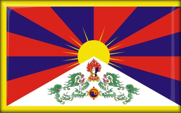 Živicová magnetka - vlajka Tibet