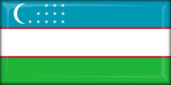Živicová magnetka - vlajka Uzbekistan