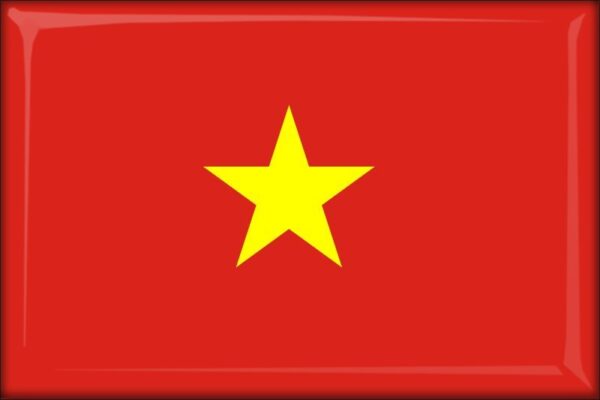 Živicová magnetka - vlajka Vietnam