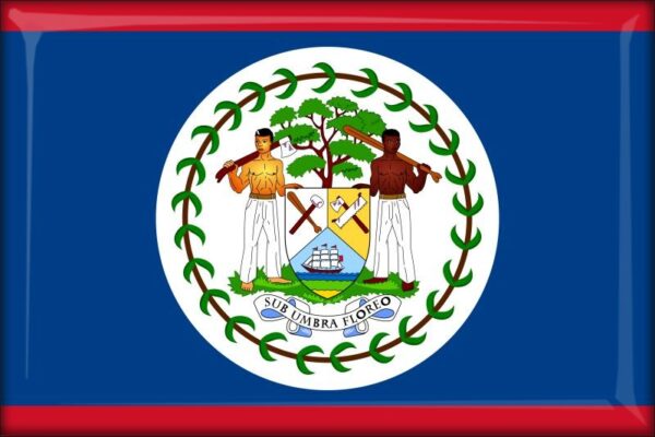 Živicová magnetka - vlajka Belize