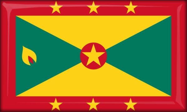 Živicová magnetka - vlajka Grenada
