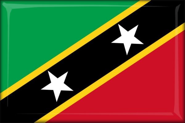 Živicová magnetka - vlajka Svätý Krištof a Nevis