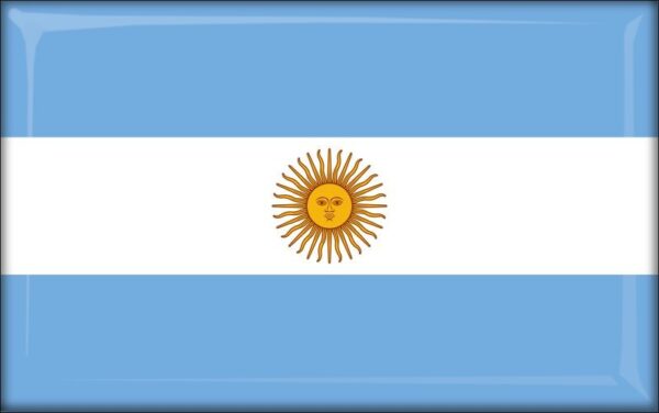 Živicová magnetka - vlajka Argentína