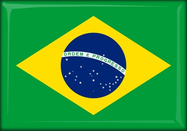 Živicová magnetka - vlajka Brazília