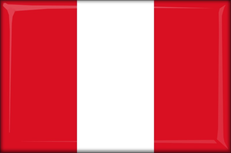 Živicová magnetka - vlajka Peru