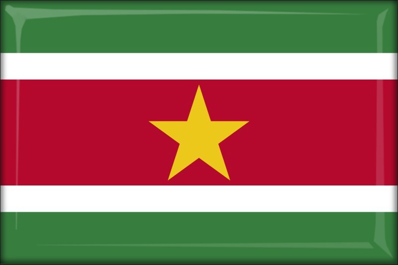 Živicová magnetka - vlajka Surinam