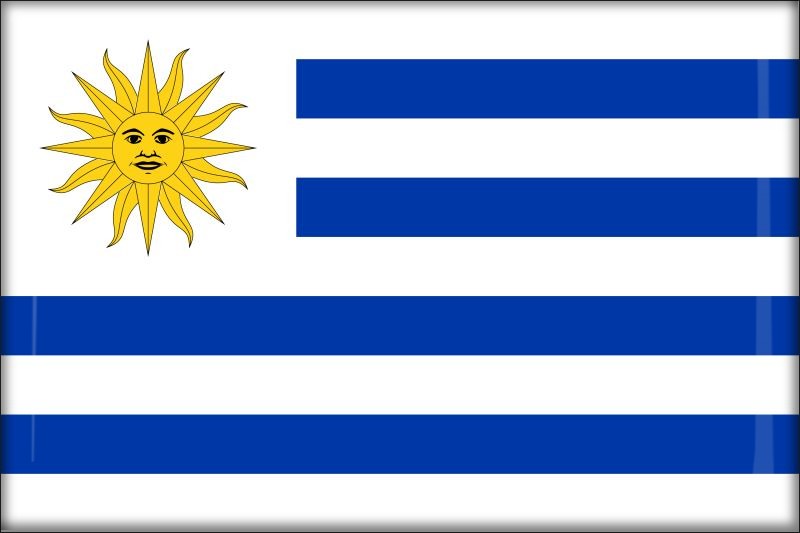 Živicová magnetka - vlajka Uruguaj