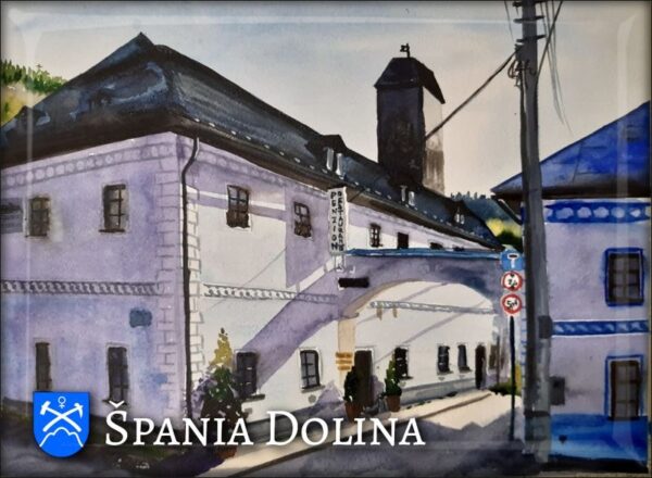 Živicová magnetka - Špania Dolina - Klopačka - maľba