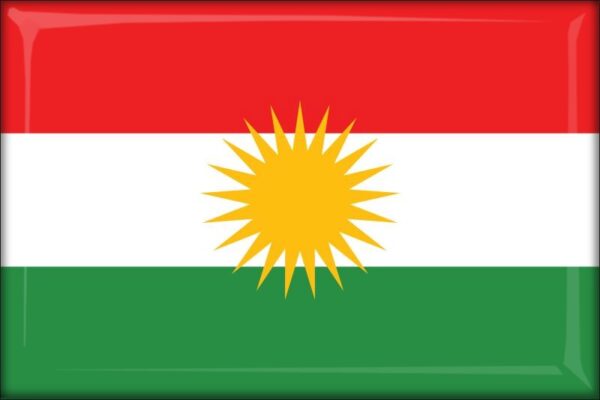 Živicová magnetka - vlajka Kurdistan