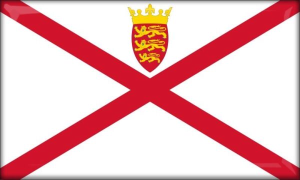 Živicová magnetka - vlajka Bailiwick Jersey
