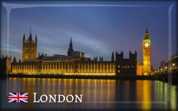 Živicová magnetka - Londýn - Westminsterský palác, Big Ben