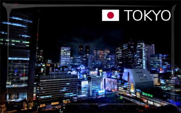 Živicová magnetka - Japonsko - Tokio v noci