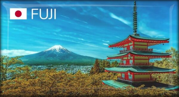 Živicová magnetka - Japonsko - hora Fudži - pagoda Chureito