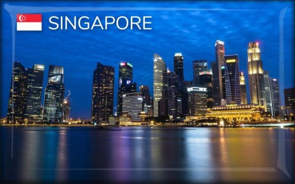 Živicová magnetka - Singapur - Panoráma