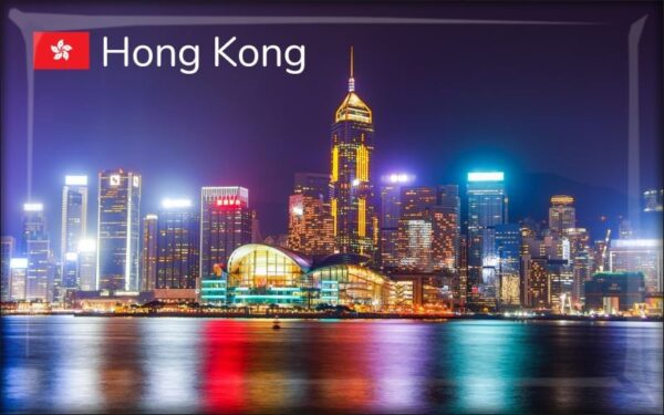 Živicová magnetka - Hongkong - panoráma