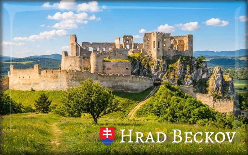 Živicová magnetka - Hrad Beckov